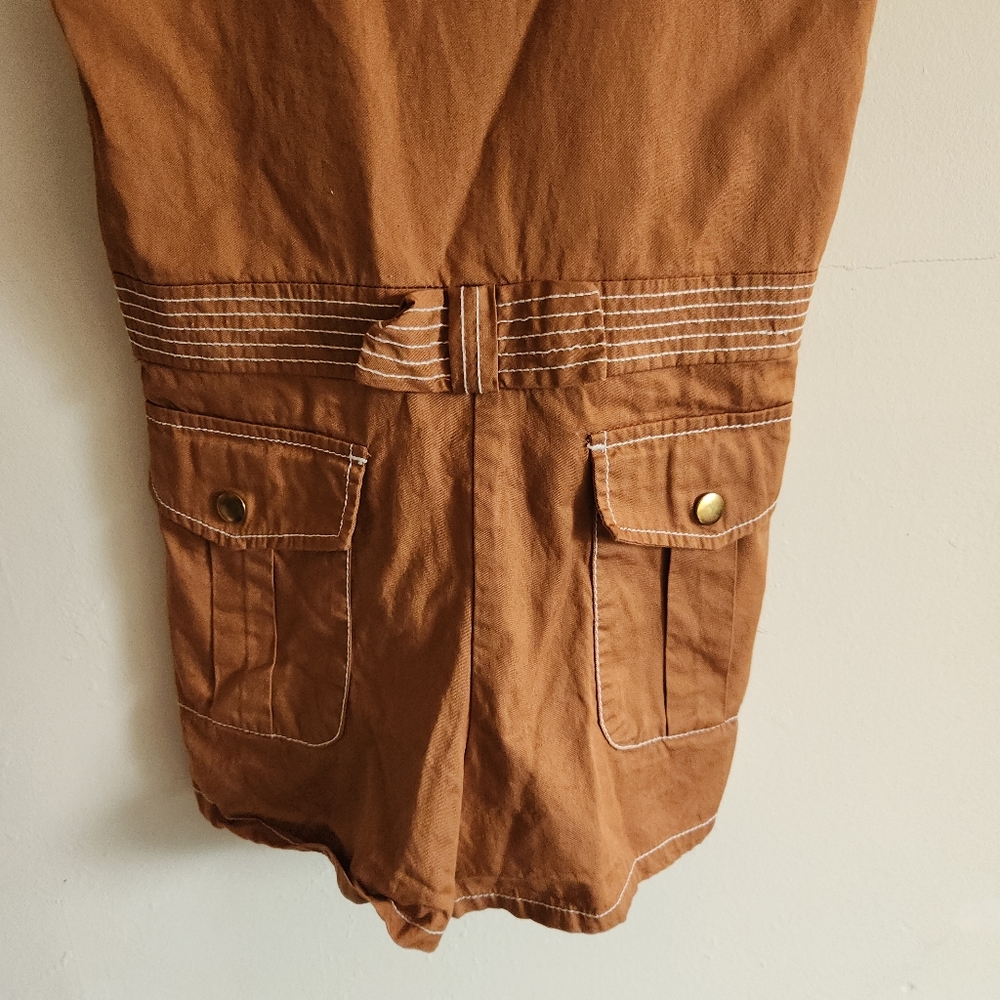 Nwot Jaine And Jack Romper Shorts Tank Brown Cotton 7 - Picture 3 of 7